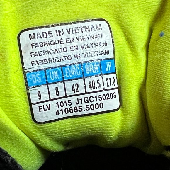 Mizuno Wave Enigma 5 Mens Running Shoes Black Yellow White Cushioned EUC Size 9 - Picture 7 of 7